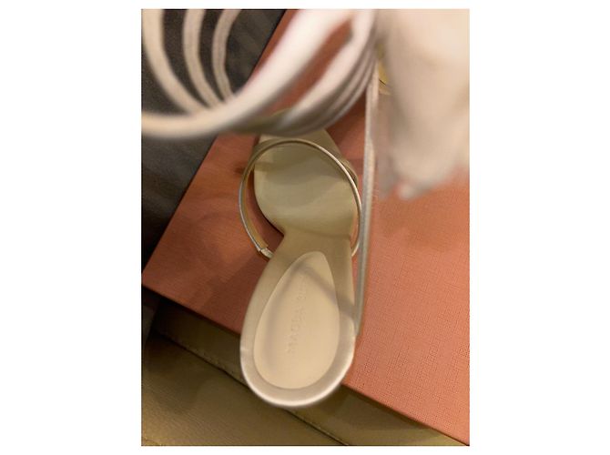Décolleté Magda Butrym in raso crema - vista 8