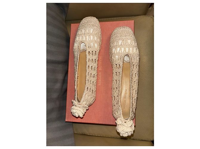Magda Butrym Satin Pumps Creme - Ansicht 3