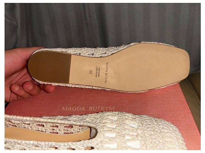 Magda Butrym Satin Pumps Creme - Ansicht 4