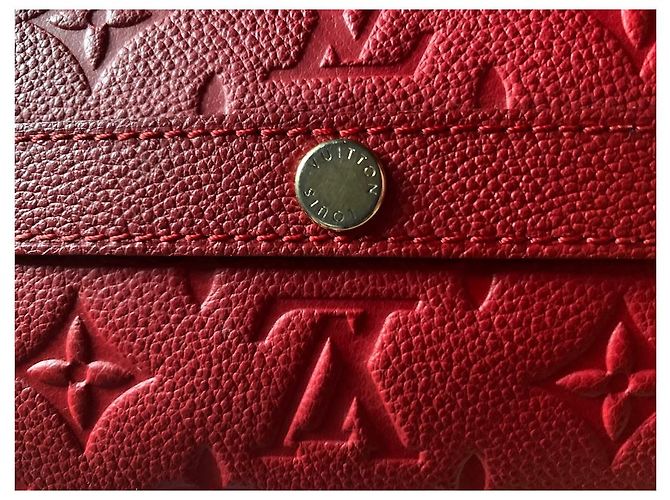 Borsa Louis Vuitton in pelle monogramma rossa Rosso - vista 5