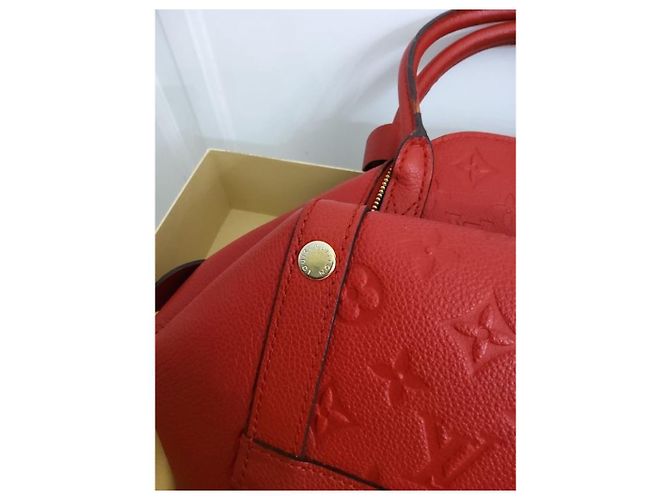 Borsa Louis Vuitton in pelle monogramma rossa Rosso - vista 7
