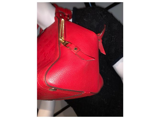 Borsa Louis Vuitton in pelle monogramma rossa Rosso - vista 8