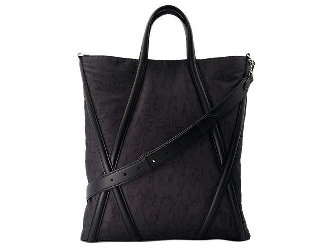 Borsa shopper Harness - Alexander McQueen - Nylon - Nera Nero - vista 3