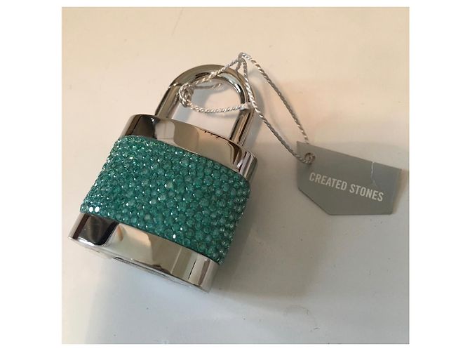 Swarovski Lock Out USB Keyring Turquoise Crystals Light blue - view 2