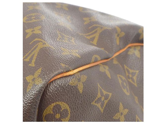 Louis Vuitton Keepall 45 Braun Monogram Canvas Leder - Ansicht 16