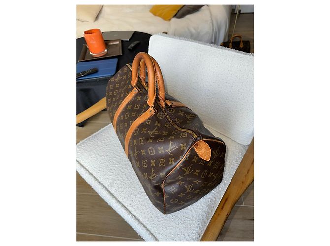 Louis Vuitton Keepall 45 Braun Monogram Canvas Leder - Ansicht 7