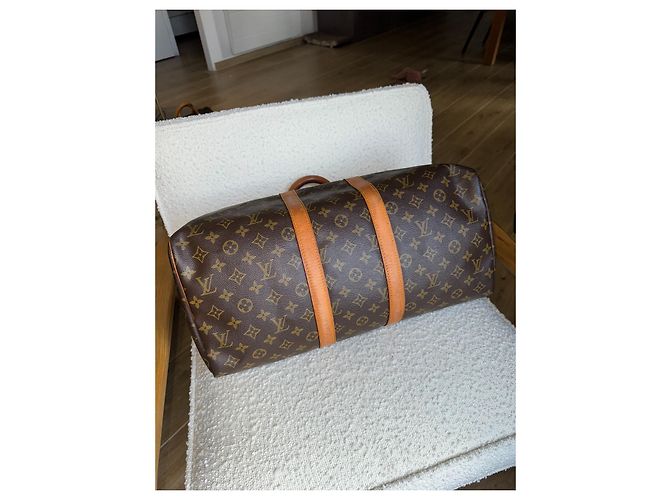 Louis Vuitton Keepall 45 Braun Monogram Canvas Leder - Ansicht 8