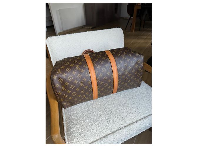 Louis Vuitton Keepall 45 Braun Monogram Canvas Leder - Ansicht 9