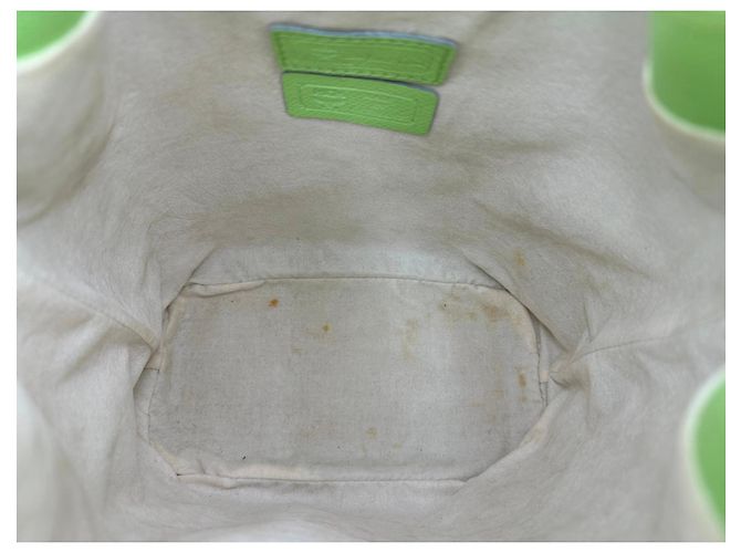 MCM Vintage Leder Bucket Hellgrün Beuteltasche Tasche Schultertasche Bag - Ansicht 7
