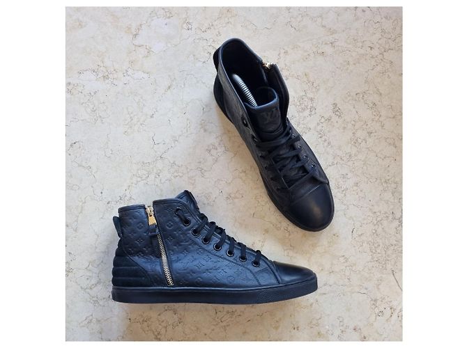 Sneaker Louis Vuitton Stellar in pelle e scamosciato nero - vista 2