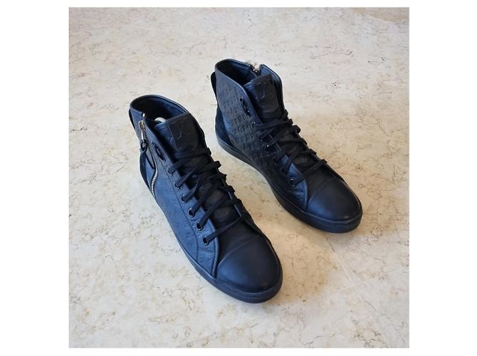 Sneaker Louis Vuitton Stellar in pelle e scamosciato nero - vista 6