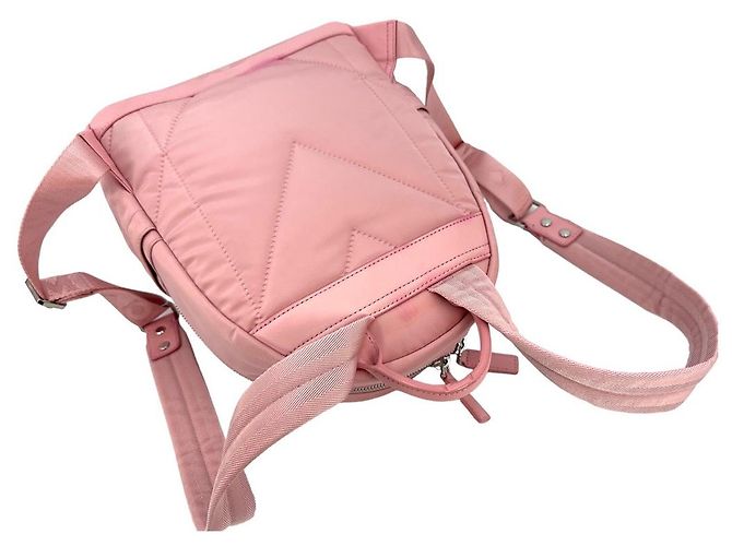 MCM Nylon Rucksack Small Backpack Rosa Silber LogoPrint Altrosa - Ansicht 5