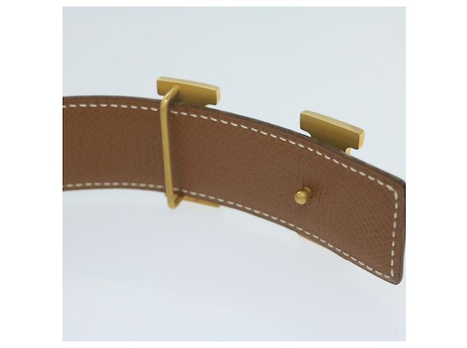 Hermès Cintura in pelle HERMES Constance 22.8""""""""-24.8"""""""" Nero Marrone Auth 61470 - vista 7
