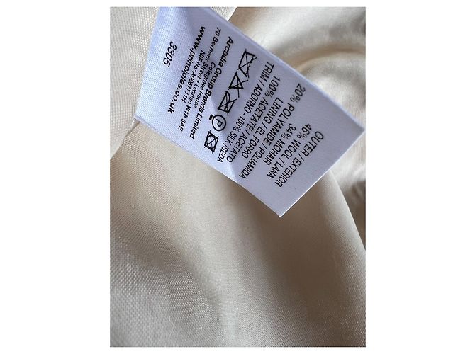 Abrigo de lana blanco Amanda Wakeley - vista 3