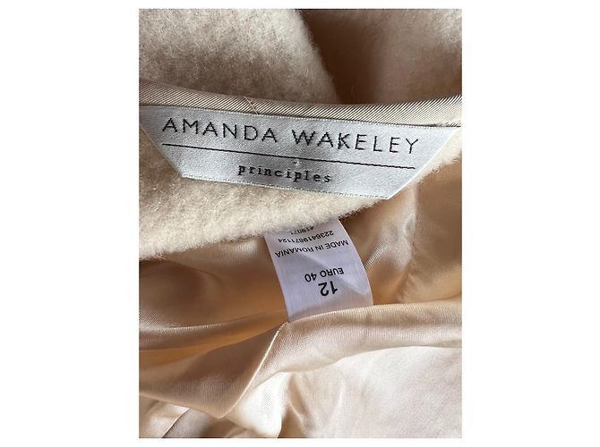 Abrigo de lana blanco Amanda Wakeley - vista 4
