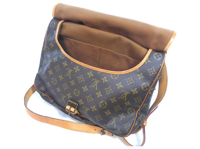 Louis Vuitton Saumur 35 Monogramma-VI882 Marrone - vista 13