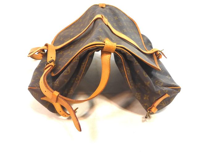 Louis Vuitton Saumur 35 Monogramma-VI882 Marrone - vista 17