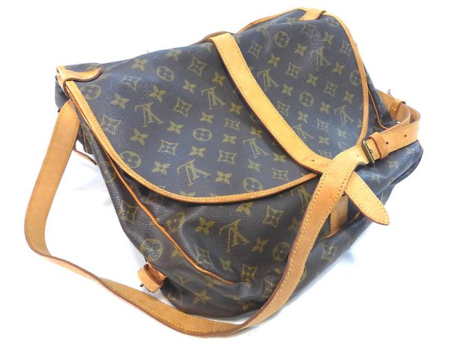 Louis Vuitton Saumur 35 Monogramma-VI882 Marrone - vista 18