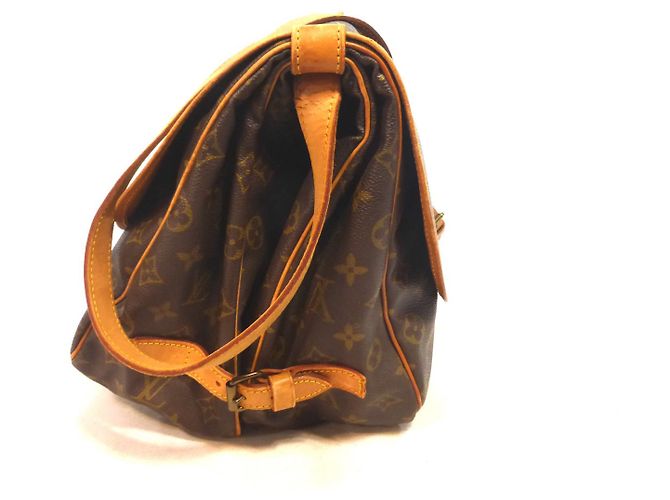 Louis Vuitton Saumur 35 Monogramma-VI882 Marrone - vista 2