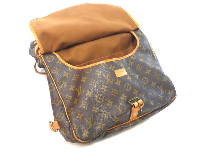 Louis Vuitton Saumur 35 Monogramma-VI882 Marrone - vista 9