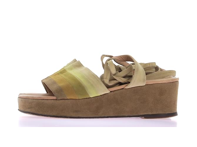 Mule e zoccoli Hermès T.EU 38.5 in suede Multicolore - vista 2