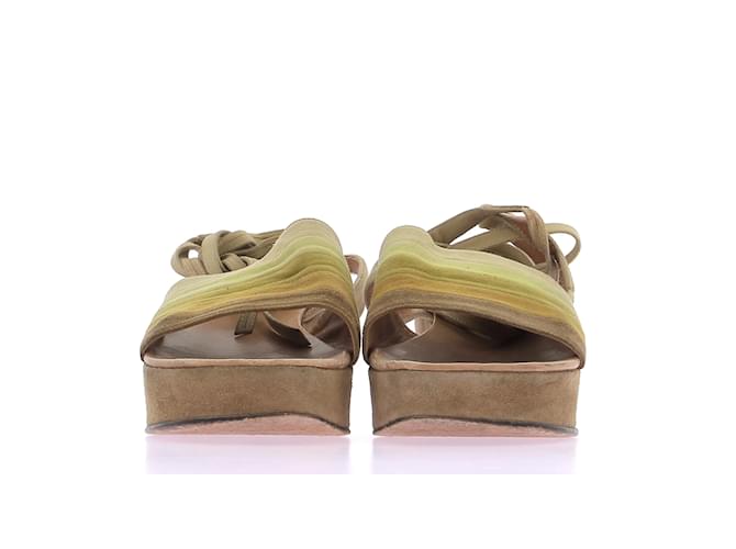 Mule e zoccoli Hermès T.EU 38.5 in suede Multicolore - vista 3