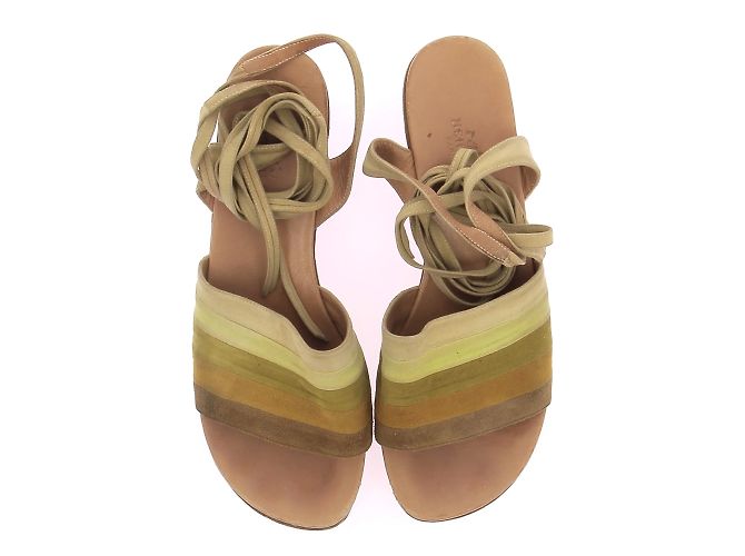 Mule e zoccoli Hermès T.EU 38.5 in suede Multicolore - vista 6