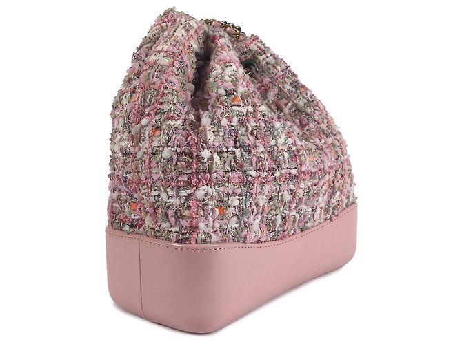 Chanel Pink Tweed Gabrielle Drawstring Backpack - view 2