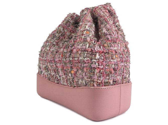 Chanel Pink Tweed Gabrielle Drawstring Backpack - view 3