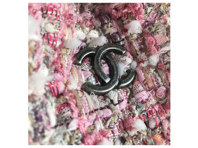 Chanel Pink Tweed Gabrielle Drawstring Backpack - view 9