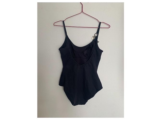 Costume da bagno intero nero Christian Dior con ciondolo D argento - vista 12