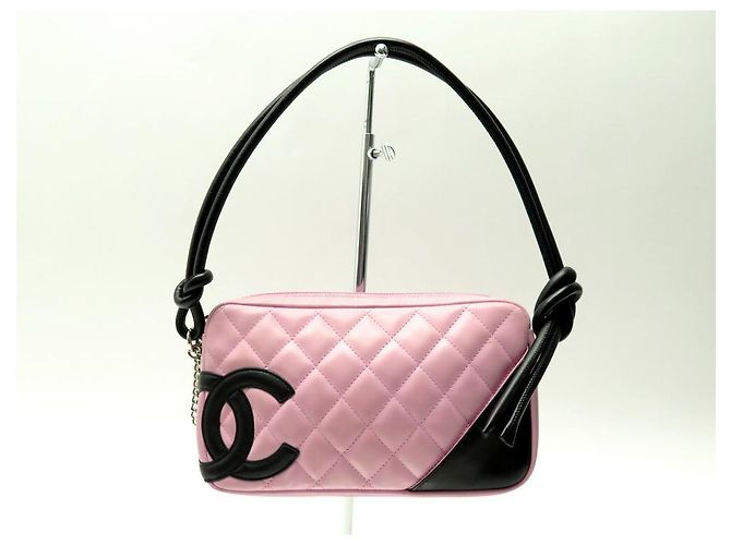 BOLSA CHANEL CAMBON LINE POUCH EM BOLSA DE COURO ACOLCHOADO ROSA - vista 2