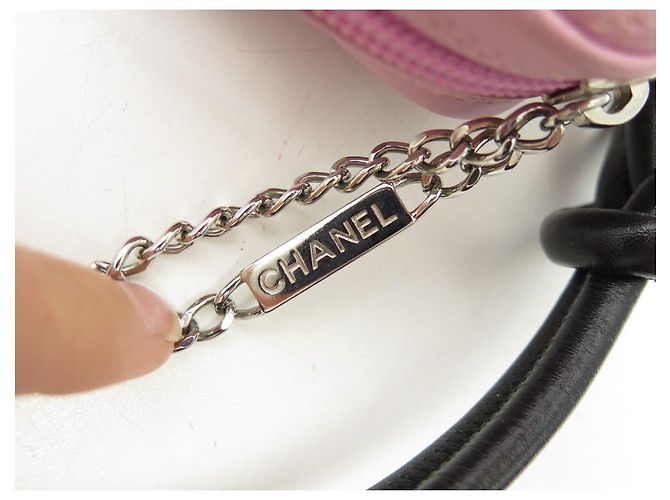 BOLSA CHANEL CAMBON LINE POUCH EM BOLSA DE COURO ACOLCHOADO ROSA - vista 3