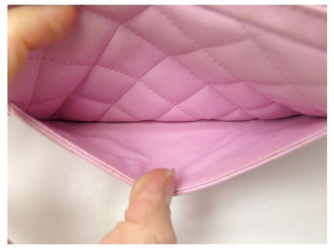BOLSA CHANEL CAMBON LINE POUCH EM BOLSA DE COURO ACOLCHOADO ROSA - vista 6