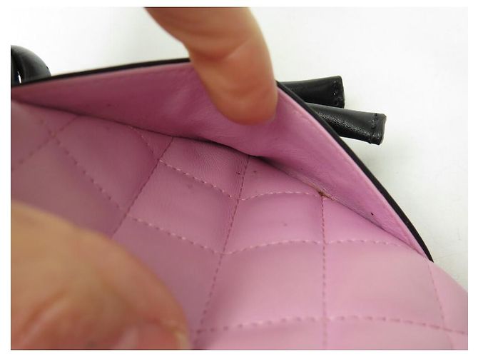 BOLSA CHANEL CAMBON LINE POUCH EM BOLSA DE COURO ACOLCHOADO ROSA - vista 7