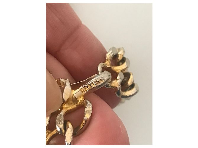 Cintura a catena Chanel 3 righe argento e oro D'oro - vista 2