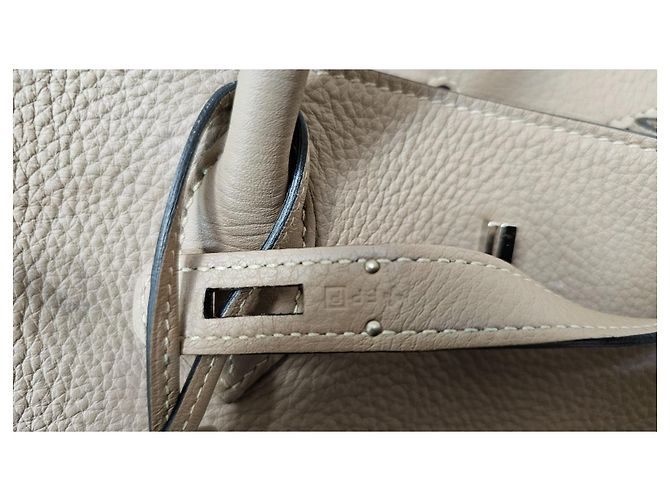 Hermès Birkin 40 in pelle Taurillon Clemence Beige - vista 10
