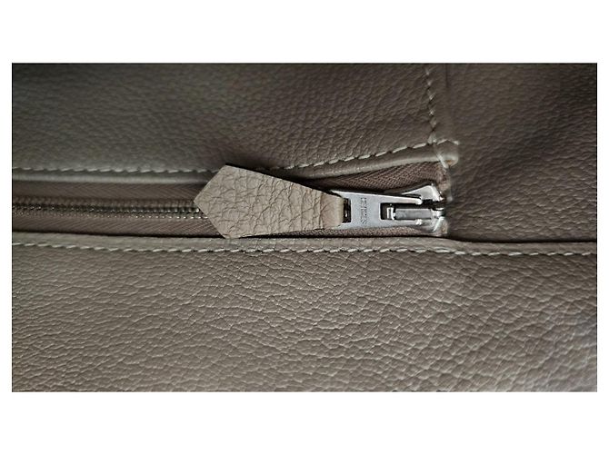 Hermès Birkin 40 in pelle Taurillon Clemence Beige - vista 15