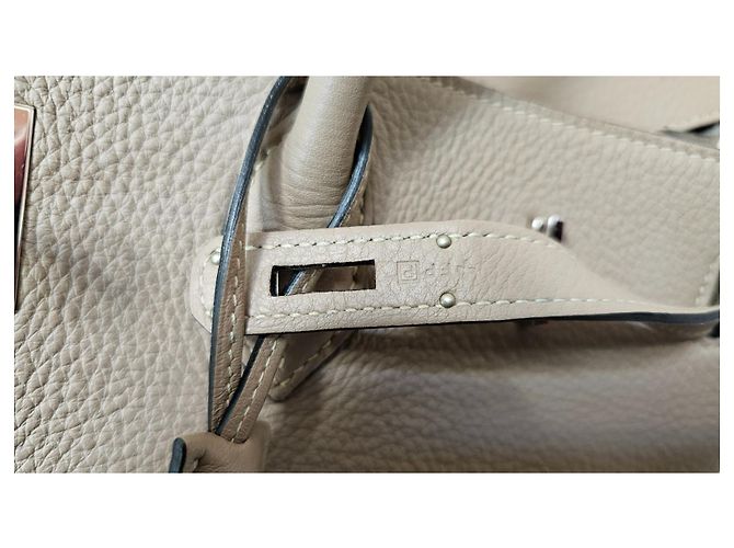 Hermès Birkin 40 in pelle Taurillon Clemence Beige - vista 9