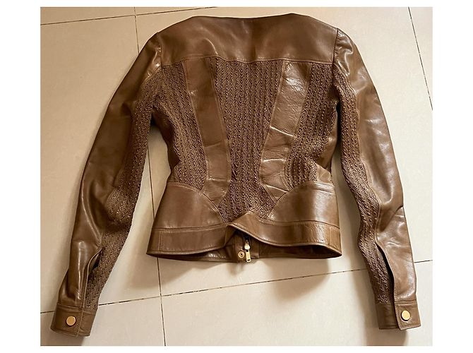 Gucci Lederjacke Braun - Ansicht 11