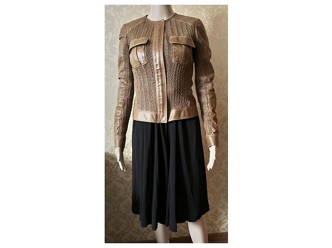 Gucci Lederjacke Braun - Ansicht 15