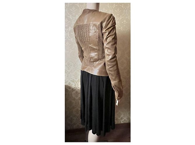 Gucci Lederjacke Braun - Ansicht 18
