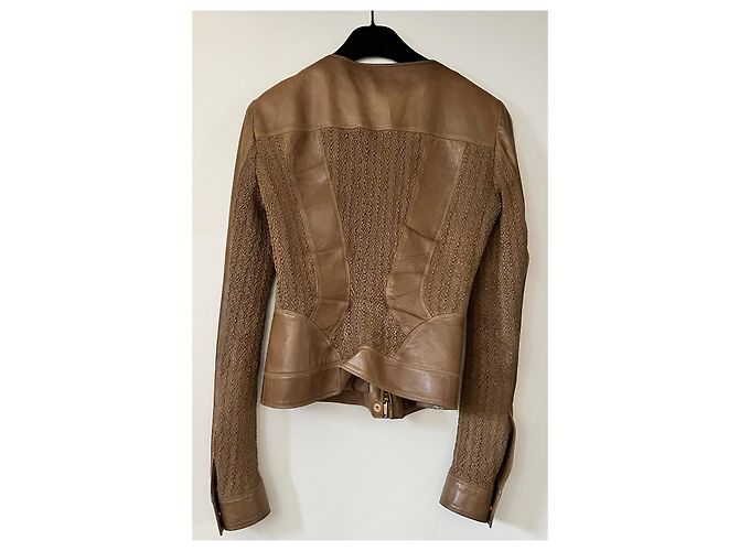 Gucci Lederjacke Braun - Ansicht 2