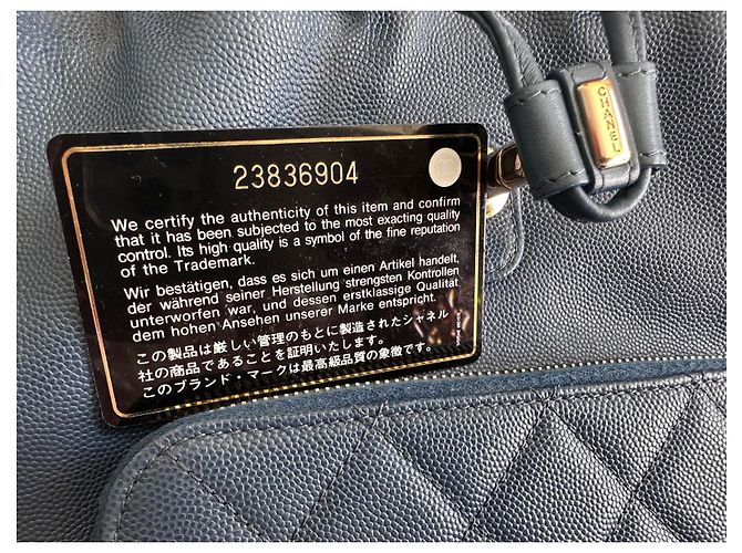 Autre Marque Zaino business CHANEL Affinity in pelle caviale Blu - vista 11