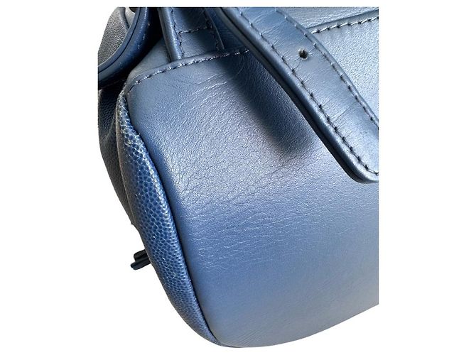 Autre Marque Zaino business CHANEL Affinity in pelle caviale Blu - vista 3