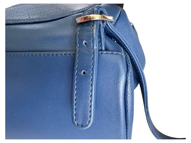 Autre Marque Zaino business CHANEL Affinity in pelle caviale Blu - vista 4