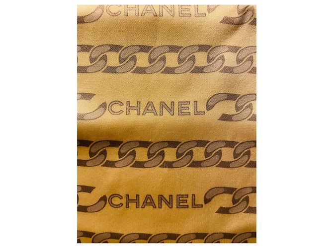 Chanel Fular largo estampado cadenas Hardware de plata - vista 3