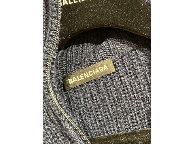 BALENCIAGA Strickwaren T.International XL Synthetik Blau - Ansicht 4