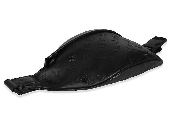 Bumbag Louis Vuitton Marsupio Discovery PM in pelle di vitello Black Monogram Shadow Nero - vista 2