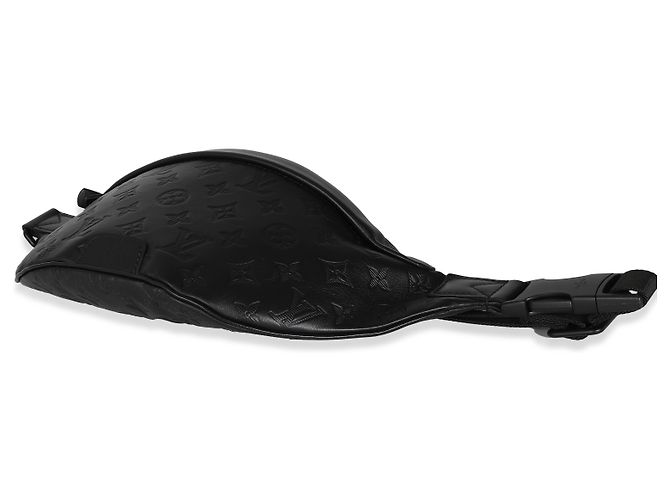 Bumbag Louis Vuitton Marsupio Discovery PM in pelle di vitello Black Monogram Shadow Nero - vista 6